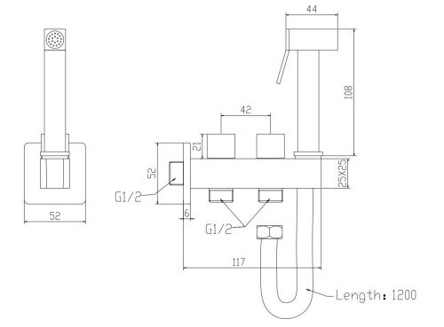 Гигиенический душ со смесителем Savol S-FXQ011W белый - фото 2