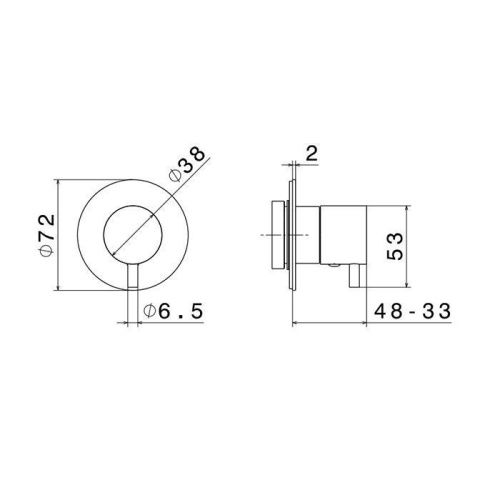 Смеситель для душа Newform XT 67606E.21.018 встраиваемый в стену хром - фото 2