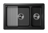 Кухонная мойка Granula Kitchen Space 7304U, ЧЁРНЫЙ 75х45 цвет черный поверхность матовая