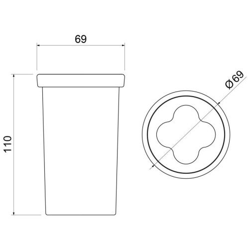 Стакан для зубных щеток Timo Saona 13233/03 - фото 2