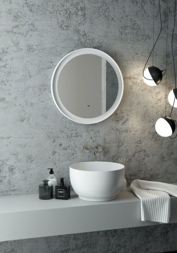 Зеркало с подсветкой Art&Max NAPOLI AM-Nap-600-DS-F-White 60х60 подвесное - фото 2