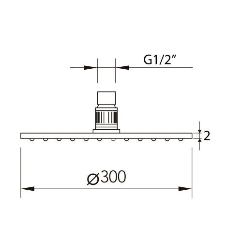 Верхний душ Clever SLIM INOX AIR 99691 30х30 хром - фото 2