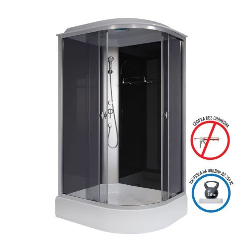 Душевая кабина Niagara Eco E120/80/26L/TN 120х80 асимметричная с крышей ориентация левая