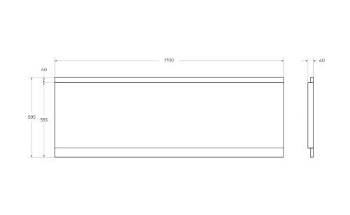 Фронтальная панель для ванны Cezares EMP-170-F-SCR-W37 - фото 2