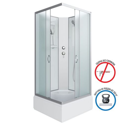 Душевая кабина Niagara Classic 11081424BK 90х90 квадратная без крыши ориентация универсальная - фото 2