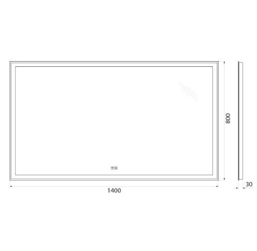 Зеркало с подсветкой BelBagno SPC-GRT-1400-800-LED-TCH-WARM 140х80 подвесное - фото 5