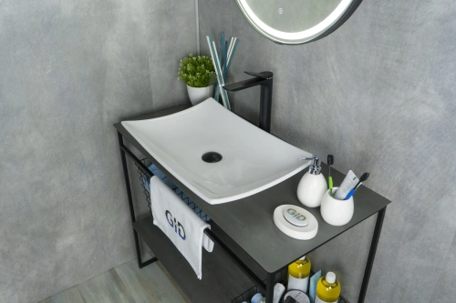 Раковина керамическая Gid Creativo 51170 60х40 накладная цвет белый без отверстий под смеситель - фото 5