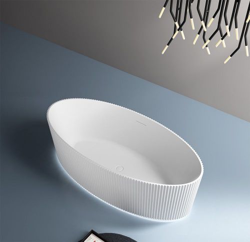 Ванна акриловая Abber AB9327 180х85 отдельностоящая овальная с каркасом - фото 2