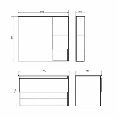 Тумба с раковиной Comforty Бордо 00-00019288CF 90х50 подвесная цвет коричневый - фото 2