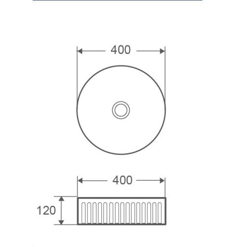 Раковина из сантехнического фаянса Grossman GR-3060 40х40 накладная цвет белый без отверстий под смеситель - фото 4