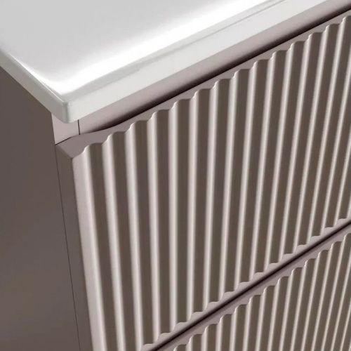 Тумба под раковину Sancos SNOB R SNR100LSM 100х40 подвесная цвет бежевый - фото 5