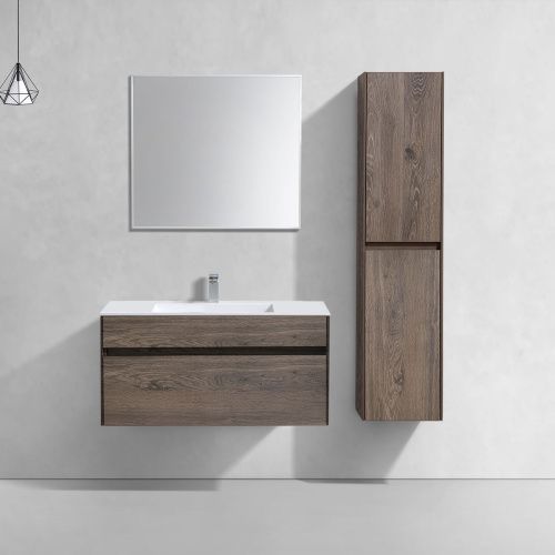 Тумба под раковину Vincea Chiara VMC-2C100RO 100х40 подвесная цвет коричневый - фото 3