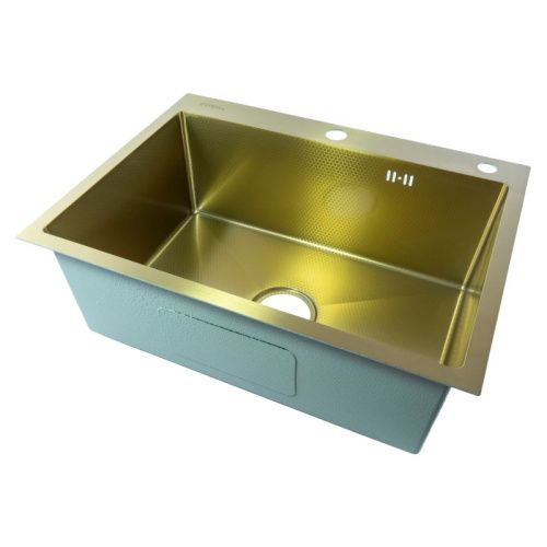 Кухонная мойка Fmark FSC6045C 60х45 цвет золото поверхность матовая - фото 2