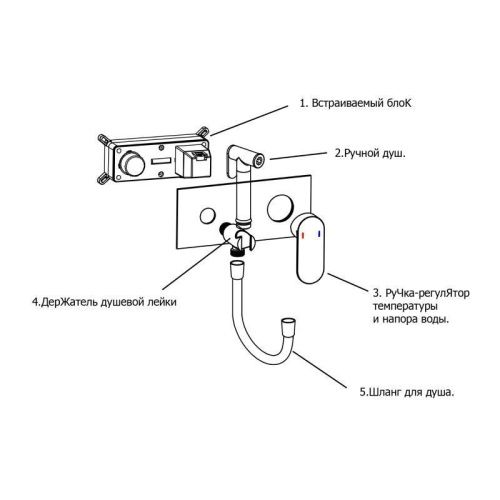 Гигиенический душ со смесителем Fashun A7585-35 золото - фото 4