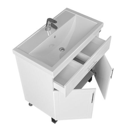 Тумба под раковину СанТа Дублин 223005 80х50 напольная цвет белый