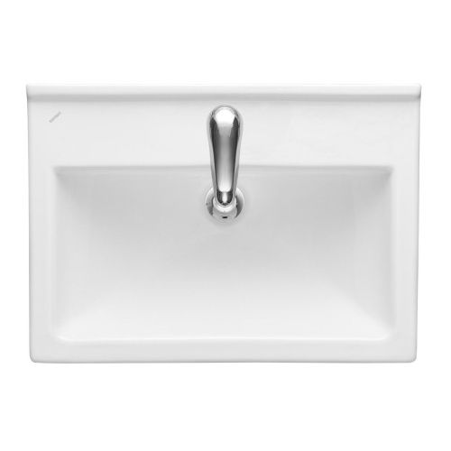 Раковина из сантехнического фарфора Onika Визит 1.3115.3.S00.11B.0 60х40 накладная цвет белый 1 отверстие под смеситель - фото 3