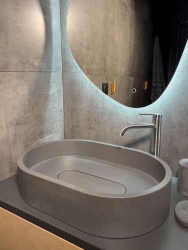 Раковина из искусственного камня Uperwood London 291020215 60х40 накладная цвет серый - фото 5