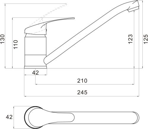 Смеситель для кухни Savol S-T4901-1 на мойку хром - фото 2