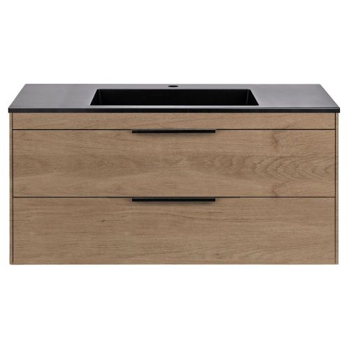 Тумба под раковину Vincea Chiara 2D VMC-2C2100NO 100х50 подвесная цвет коричневый - фото 5