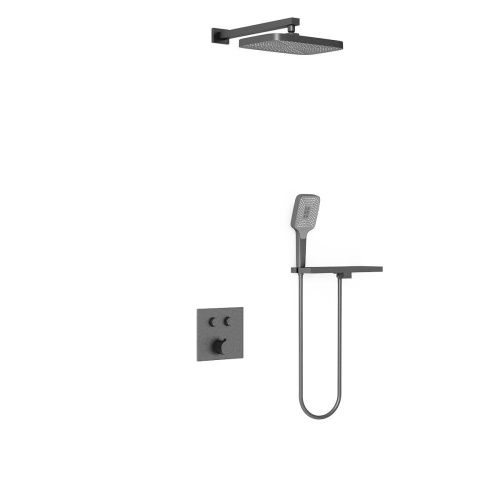 Душевая система Vincea VSFW-4211RGM встраиваемая в стену цвет вороненая сталь - фото 2