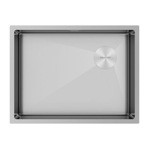 Кухонная мойка Paulmark NEXT-SKEW 58 UNI PM885844-BS 60х45 цвет серый поверхность брашированная