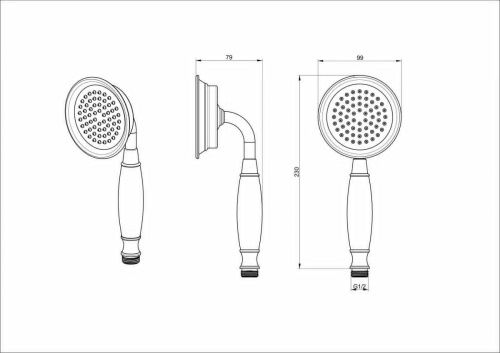 Душевая лейка Wonzon & Woghand WW-88SC07-MB цвет черный - фото 2