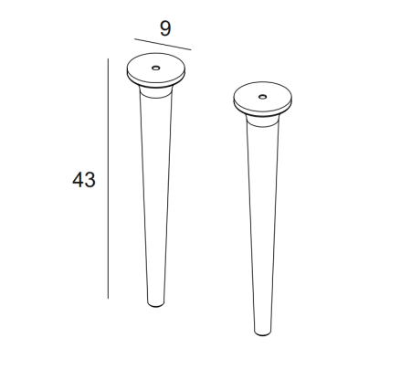 Комплект ножек Cezares IDRA 40445