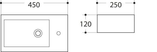 Раковина керамическая Art&Max AM-4849-L 50х30 подвесная цвет белый - фото 2