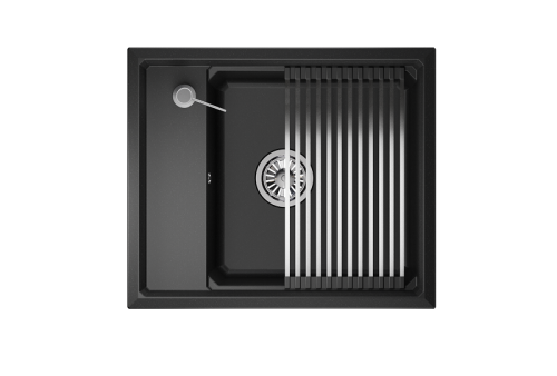 Кухонная мойка Granula Kitchen Space 6004, ЧЁРНЫЙ 60х50 цвет черный поверхность матовая - фото 2