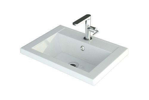 Раковина из искусственного камня Art&Max FAMILY AM-LAV-500-MR-A 50х40 накладная цвет белый