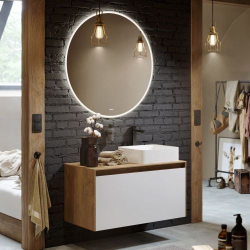 Зеркало с подсветкой Aqwella Y MOON0210AH 100х100 - фото 2