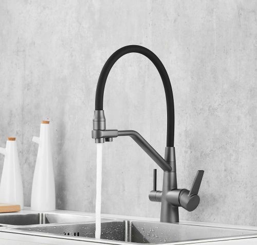 Смеситель для кухни BOCH MANN ELSE GR BM10428 на мойку серый - фото 2