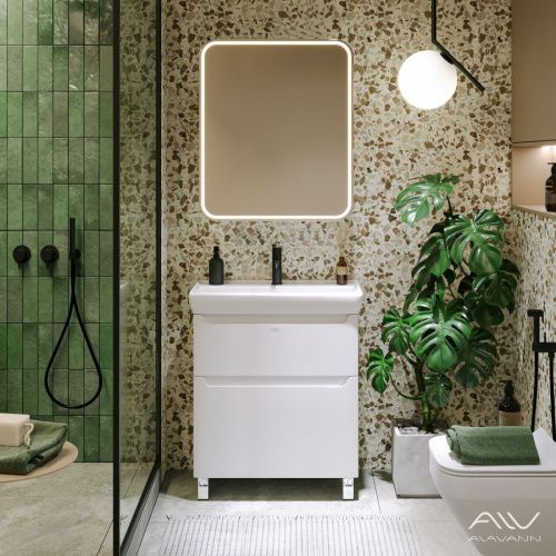 Зеркало-шкаф Alavann Lana ALV0279002 70х80 подвесной цвет белый - фото 4