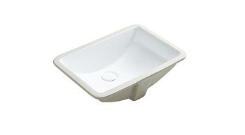Раковина из сантехнического фарфора Aquatek AQ10491-00 50х40 встраиваемая цвет белый без отверстий под смеситель