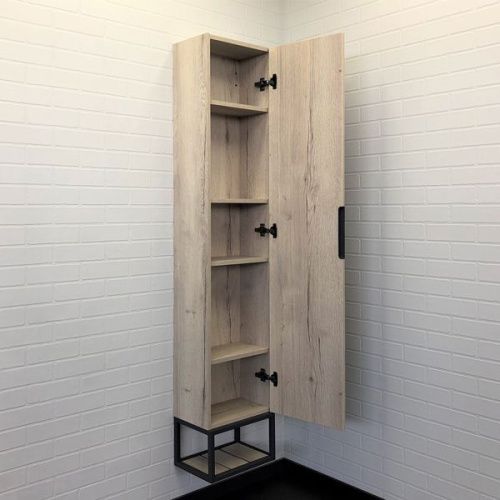 Шкаф-пенал Comforty Порто 00-00009981CF 40х170 подвесной цвет коричневый - фото 5