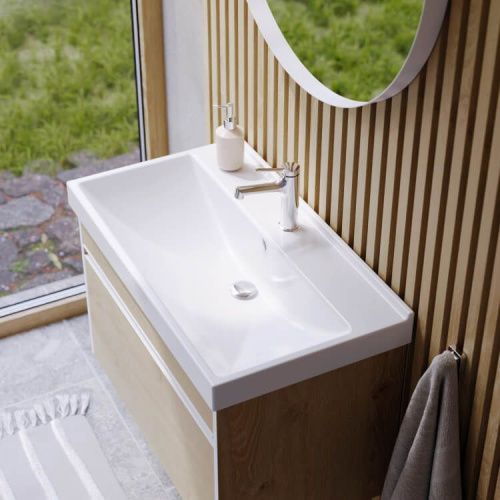 Тумба под раковину Aqwella Y URB0110DD 100х40 подвесная цвет коричневый - фото 3