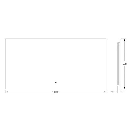 Зеркало с подсветкой Defesto GLOW DF 2505RH 100х50 подвесное - фото 2