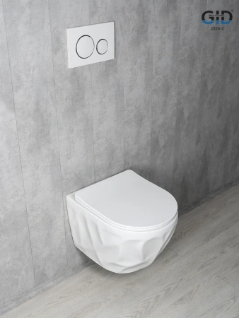 Унитаз подвесной Gid Tornado 62263Y белый с сиденьем микролифт безободковый смыв торнадо