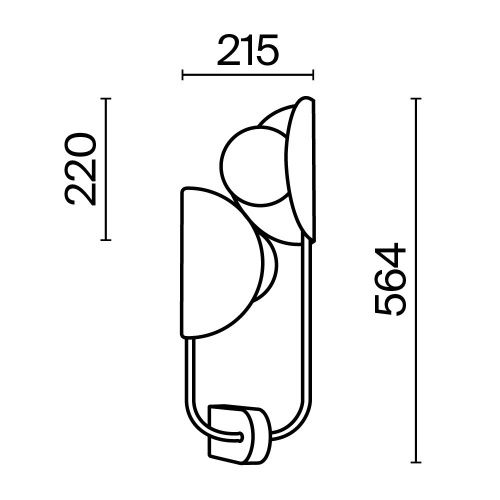 Бра Maytoni Tropic MOD164WL-02BS1 - фото 2
