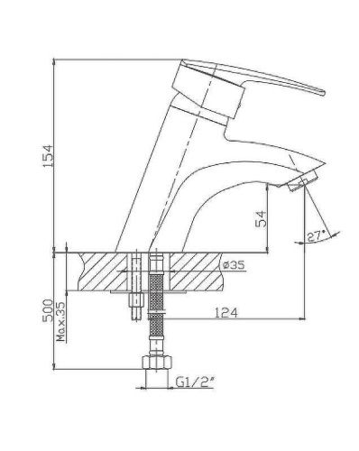 Смеситель Haiba HB06 HB1006 на раковину хром - фото 2