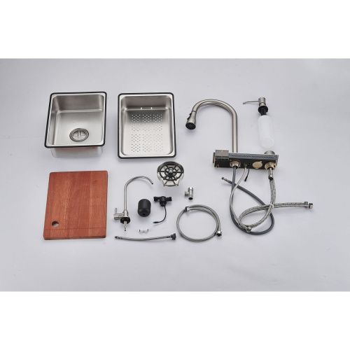 Кухонная мойка Savol S-SC002Q 75х45 цвет серый поверхность матовая - фото 4