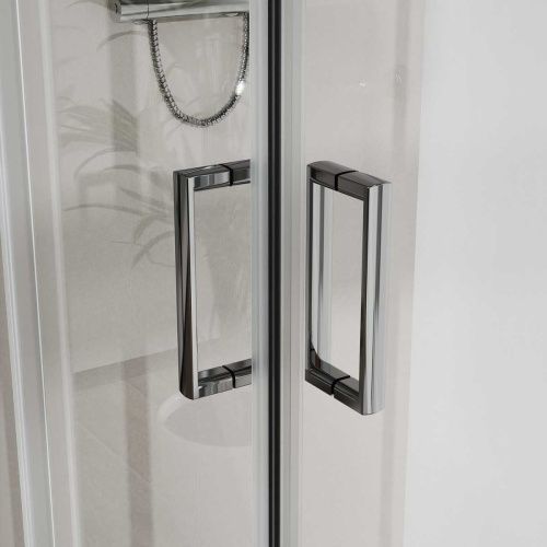 Душевой уголок Vincea City VSS-5CT8010CL 100х80 стекло прозрачное профиль хром без поддона - фото 3