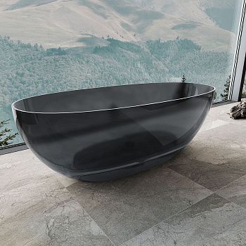 Ванна из полиэфирной смолы Vincea Solid Surface VBT-6T01B 170х75 отдельностоящая овальная