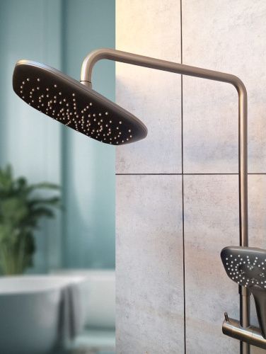 Душевая стойка AltroBagno Lamberto AltroBagnoLamberto030426GM настенная цвет оружейная сталь - фото 5