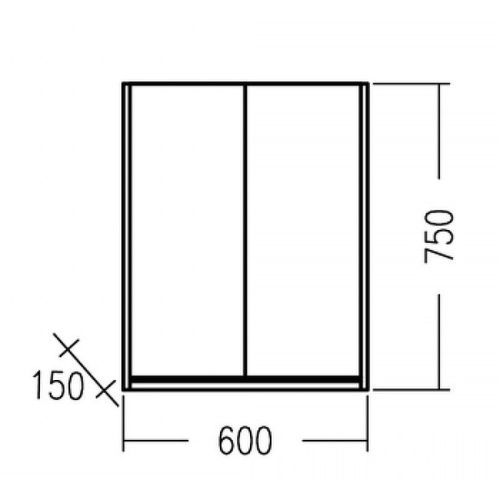 Шкаф СанТа Уран 700390 60х80 подвесной цвет серый - фото 3