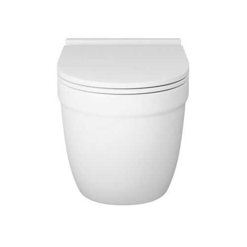 Унитаз подвесной Grossman Торнадо GR-4483MSQ белый с сиденьем микролифт безободковый смыв торнадо - фото 2