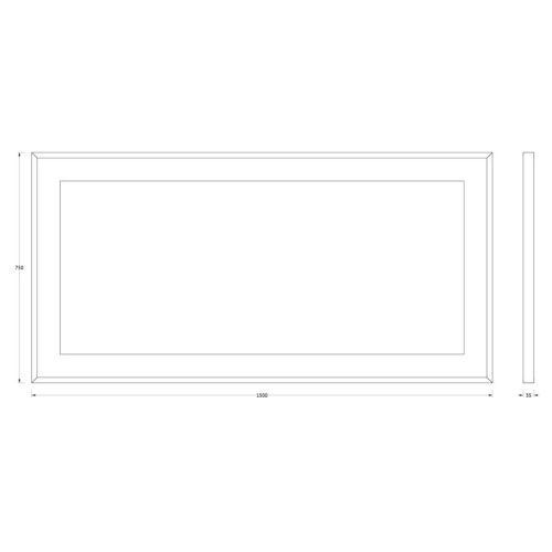 Зеркало с подсветкой Evoform Ledside BY 2210 150х80 подвесное - фото 2