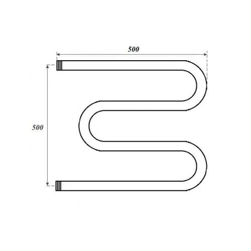 Полотенцесушитель водяной Point М-образный PN37555 50х55 хром - фото 2