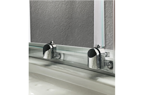 Душевой уголок Royal Bath BK RB100BK-T 100х100 стекло прозрачное профиль белый с поддоном - фото 2