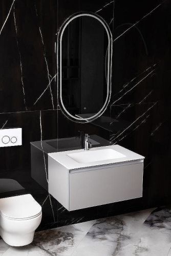 Зеркало с подсветкой и антизапотевателем Boheme 568-GM 60х110 подвесное - фото 2